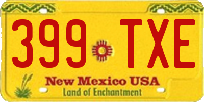 NM license plate 399TXE