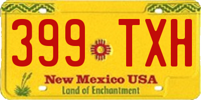NM license plate 399TXH