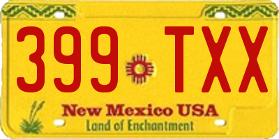 NM license plate 399TXX