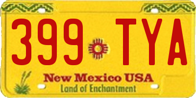 NM license plate 399TYA