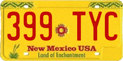 NM license plate 399TYC