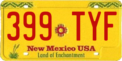 NM license plate 399TYF