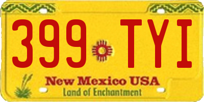 NM license plate 399TYI