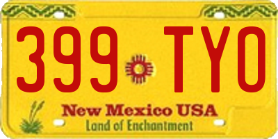 NM license plate 399TYO
