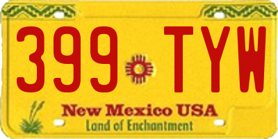 NM license plate 399TYW