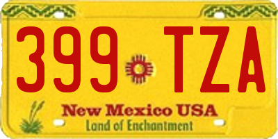 NM license plate 399TZA