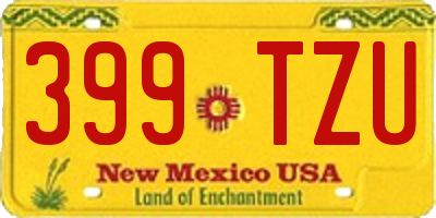 NM license plate 399TZU