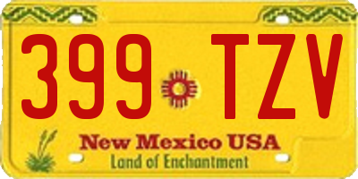 NM license plate 399TZV