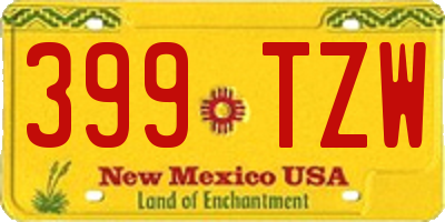 NM license plate 399TZW