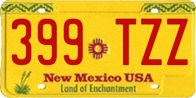 NM license plate 399TZZ