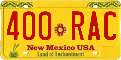 NM license plate 400RAC