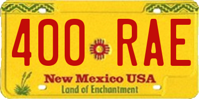 NM license plate 400RAE