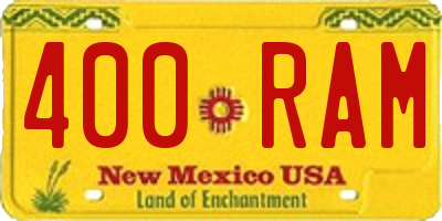 NM license plate 400RAM