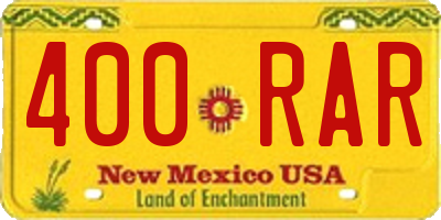 NM license plate 400RAR