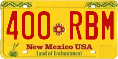 NM license plate 400RBM