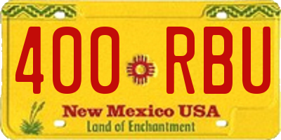 NM license plate 400RBU