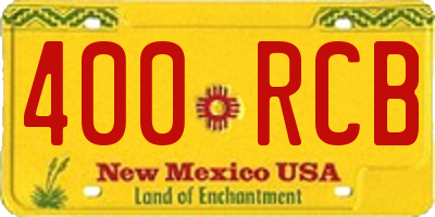 NM license plate 400RCB