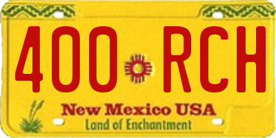 NM license plate 400RCH