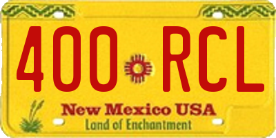 NM license plate 400RCL