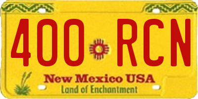 NM license plate 400RCN