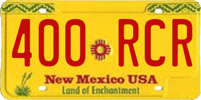 NM license plate 400RCR