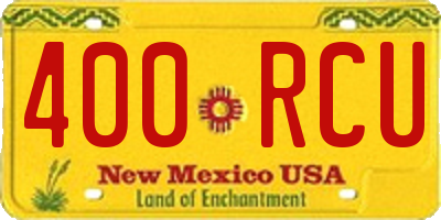 NM license plate 400RCU