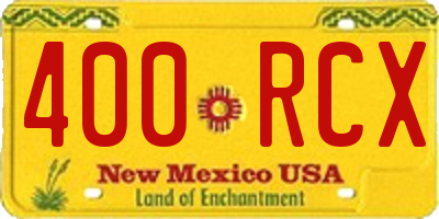 NM license plate 400RCX