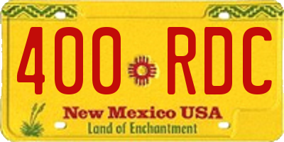 NM license plate 400RDC