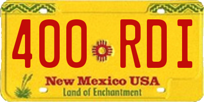 NM license plate 400RDI