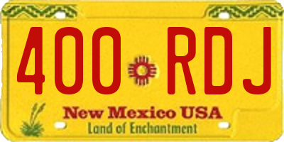 NM license plate 400RDJ