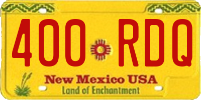 NM license plate 400RDQ