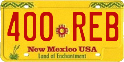 NM license plate 400REB