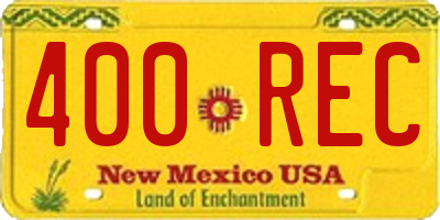 NM license plate 400REC