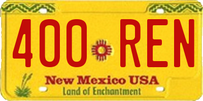 NM license plate 400REN