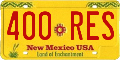 NM license plate 400RES