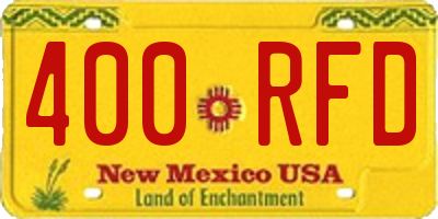NM license plate 400RFD