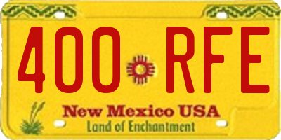 NM license plate 400RFE