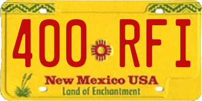 NM license plate 400RFI