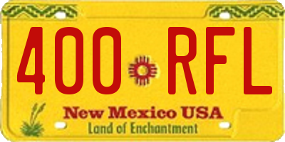 NM license plate 400RFL