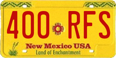 NM license plate 400RFS