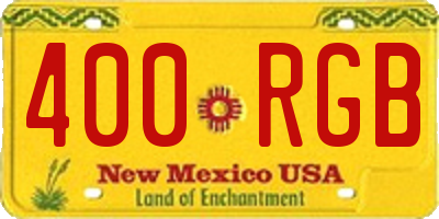 NM license plate 400RGB