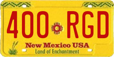 NM license plate 400RGD