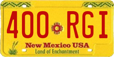 NM license plate 400RGI