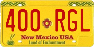 NM license plate 400RGL