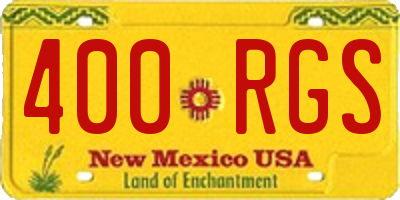 NM license plate 400RGS