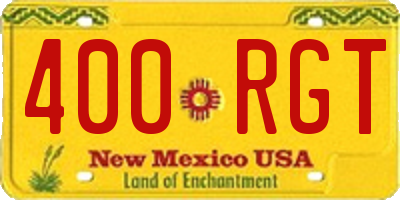 NM license plate 400RGT
