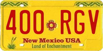 NM license plate 400RGV