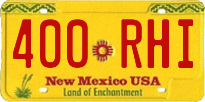 NM license plate 400RHI