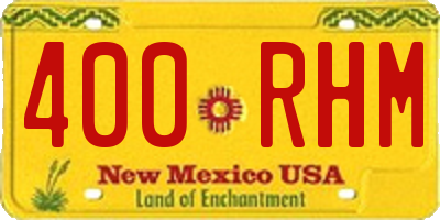 NM license plate 400RHM