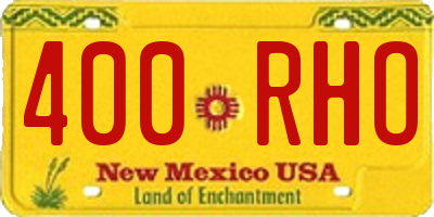 NM license plate 400RHO